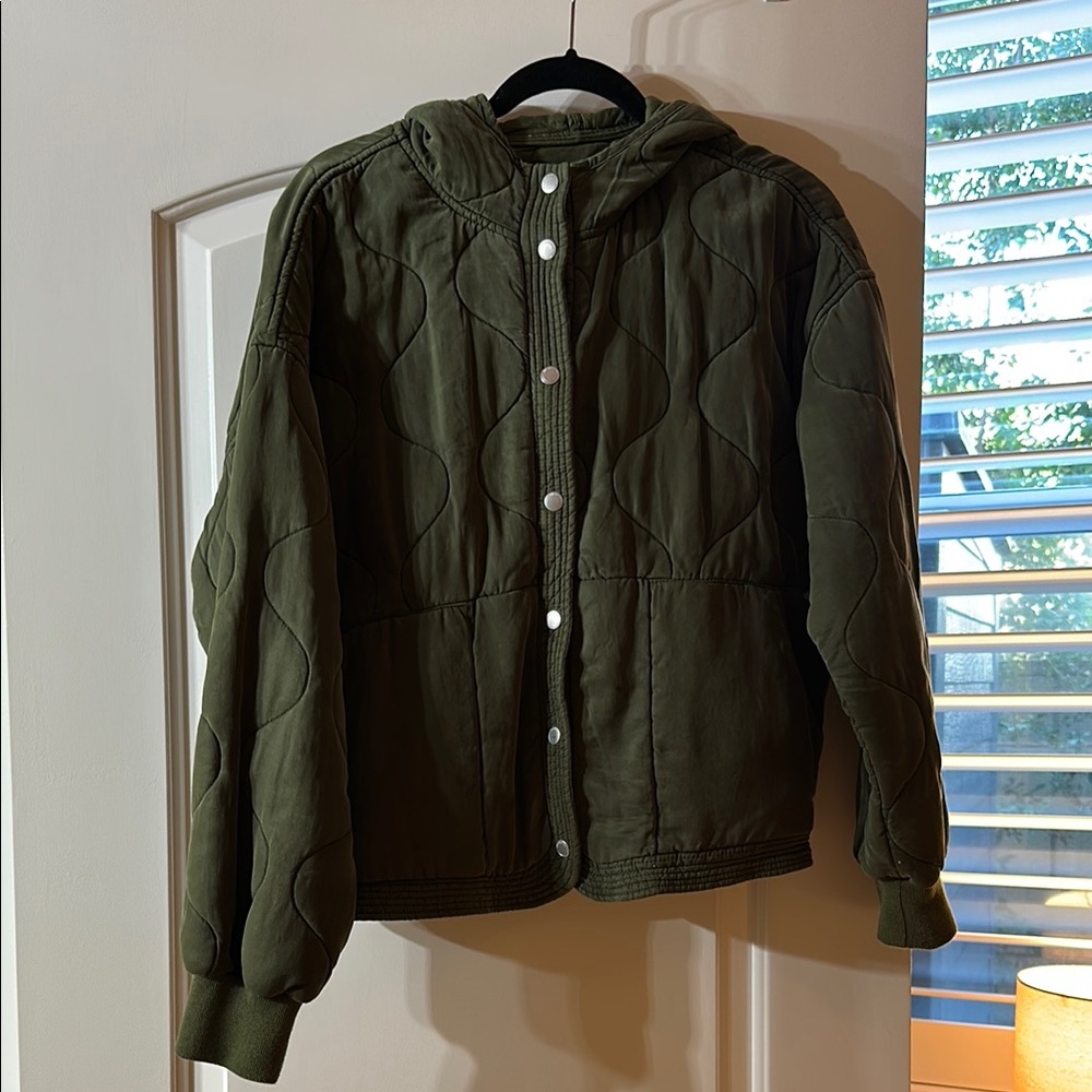 Blank NYC Olive Bomber Jacket
